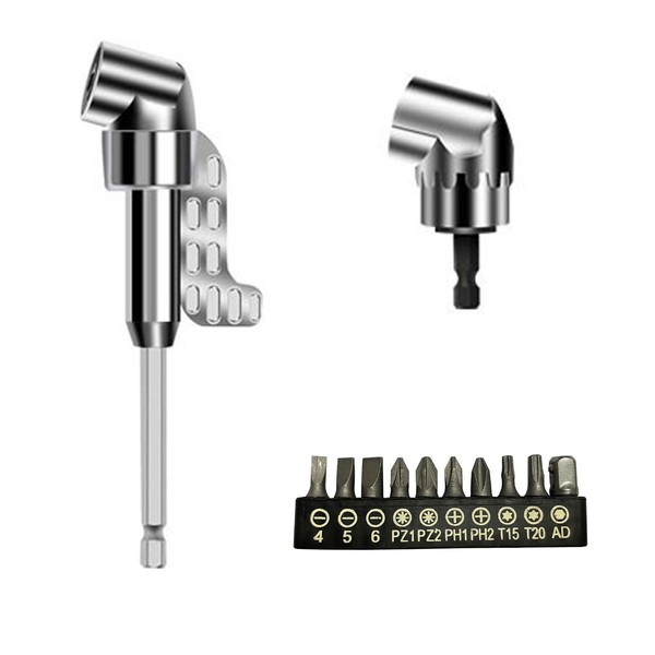 Right Angle Drill Bit Extension kit |2 Pcs 105 Degree