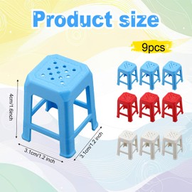 Tinoaly 9pcs Canvas Stand, 3 Colors Paint Stands Canvas Feet Risers for Painting Canvas Holder Easel Mini Anti-Slip Fluid Painting Supplies Plastic Paint Pouring Tools for Painting Canvas