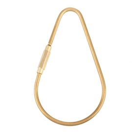 Brass Keychain Carabiners with Screw Gate Buckle – Compact D Shape Outdoor Sports Accessories for Outdoor Sports and Key Ring Accessories (Semicircl)