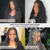 WuvuSnm Human Hair Braiding Deep Wave Boho Braids Bulk Hair