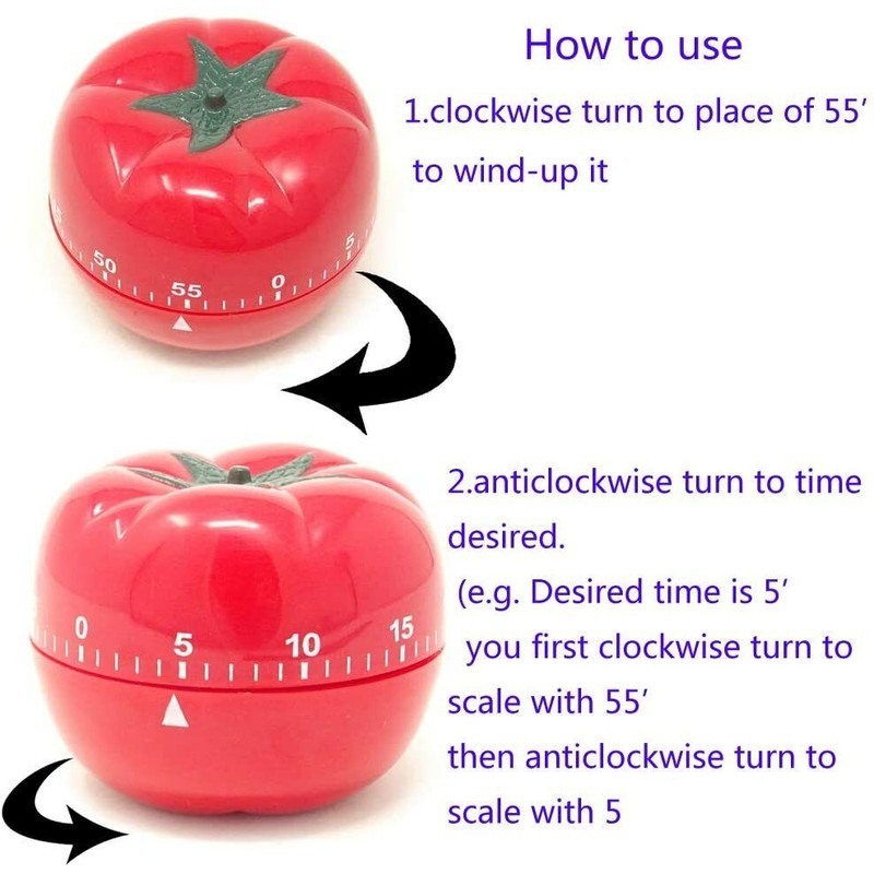 Kitchen Tomato Timers 60 Minutes Kitchen Cooking Timer Clock Mechanical