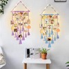 Homecor Hanging Photo Display Wall Decor, Blue Macrame Hanging Boho
