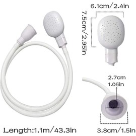 1 Pc Portable Handheld Shower Head and Hose Pet Showerhead Single Tap Hand Held Shower Sprayer for Bathing Baby Pets Vegetables