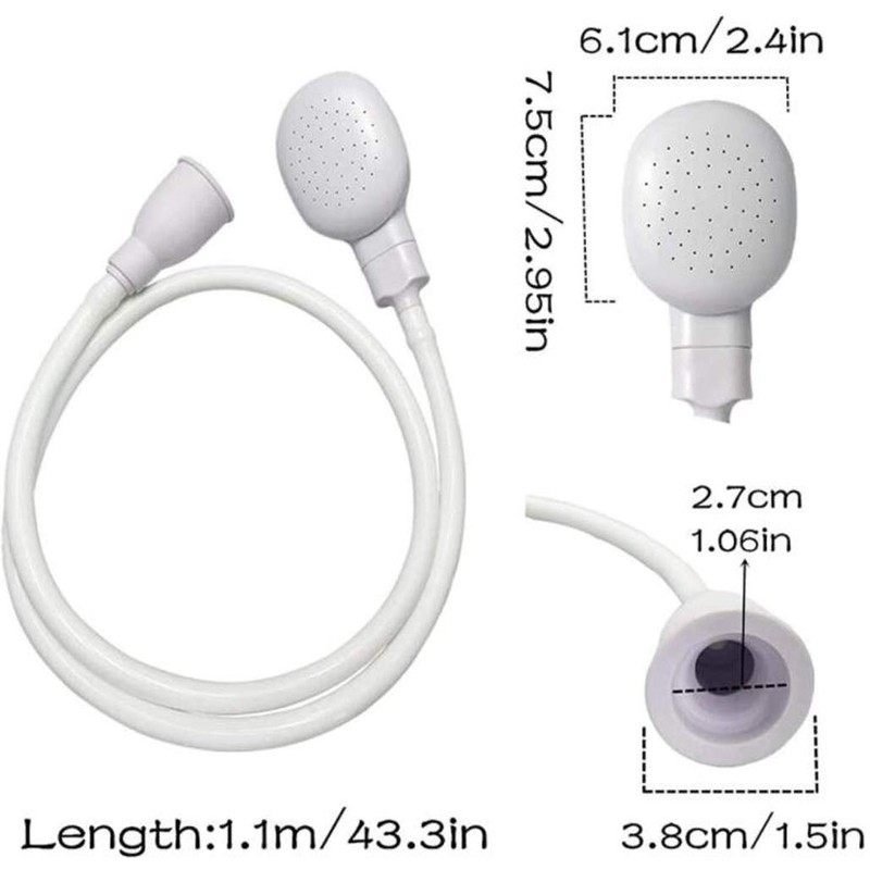1 Pc Portable Handheld Shower Head and Hose Pet Showerhead