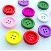 MajorCrafts 24pcs 20mm Mixed Colours Round 4 Holes Wood Sewing