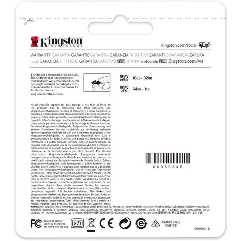 Kingston Canvas Select Plus microSD Card SDCS2/32 GB Class 10