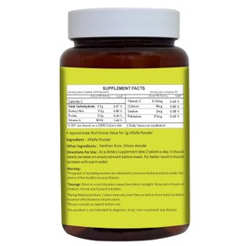 HERBAL HILLS Alfalfa Tablets | 120 Count | Source of Vitamin A | Natural Green Superfoods