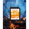 Ediloca SD Card 64GB, 4Pcs, Memory Card, Up to 100MB/s,