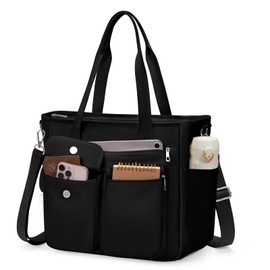 Dakuly Tote Bag, Men's, Large Capacity, Bottom Plate, Women's, Canvas, Large Cloth Bag, 2-Way, Plain, Zipper, Shoulder Belt Included, Men's, Overnight Trips, Homecoming, Events, Commuting to Work or