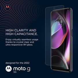 Motorola Moto (2-Pack) G 5G (2022) Tempered Glass Screen Protector- Moto Original - 9H, Anti Scratch, Anti Fingerprints [NOT G 5G (2020) Version]