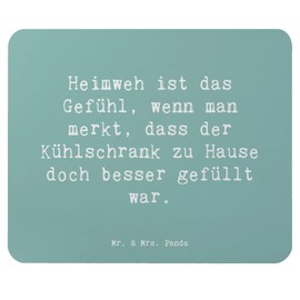 Mr. & Mrs. Panda Mauspad Spruch Heimweh Kühlschrank - Geschenk, herzerwärmend, Stimmung, Gefühle, Einzigartiges Mauspad, Wärme, Zitat, Nostalgie, PC