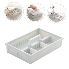 DOITOOL Desktop Storage Box Stackable Desk Organizer Stationery Organiser Sturdy Cosmetics Container Office Home Random Color