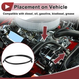 HEROFFIX 1 Pcs 3/8 Fuel Line Hose 6.5ft Vacuum Hose Automotive Fuel Hose 3/8"ID 15.8mmOD NPR Rubber