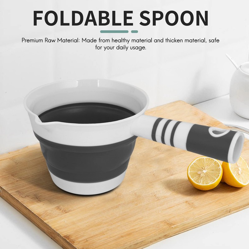Hopbucan 2 Pack Foldable Water Ladle, Collapsible Water Scoop Dipper,