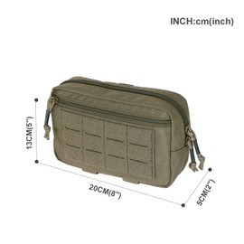 EXCELLENT ELITE SPANKER Tactical Molle Pouch Nylon Tools Bag Gear Tail Pack Tactical Waist Bag EDC Admin Pouch Bags (Ranger Green)