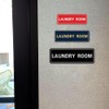 Standard LAUNDRY Door / Wall Sign - White - Large