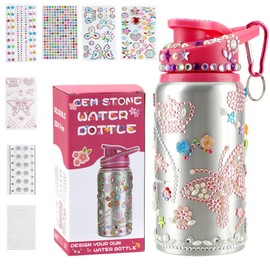 Gift for Girls, Decorate Your Own Water Bottle Kits for Girls, Gifts for 10 Year Old Girl, 8 Year Old Girl Birthday Gift,Arts and Crafts for Kids Ages 8-12,Birthday Christmas Gifts for Teen Girls,Pink