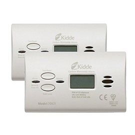 2 x Kidde 7DCO Carbon Monoxide Alarms - Digital Display 10 Year Guarantee