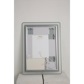 espidoo 40x32 Inch LED Bathroom Mirror: Anti-Fog Vanity Mirror with 3-Color Dimmable Lights - Frameless Wall Mounted Makeup Mirror for Women & Men - Horizontal or Vertical Installation
