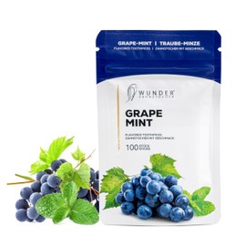 Wonder Toothpick Refill Pack - in 7 Refreshing Varieties - Flavored TOOTHPICKS - Tasty TOOTHPICKS (Grape-Mint/Traube-Minze)