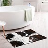 FNLNDO Cowhide Bathroom Rugs Long Western Rug Bath Mats Cow