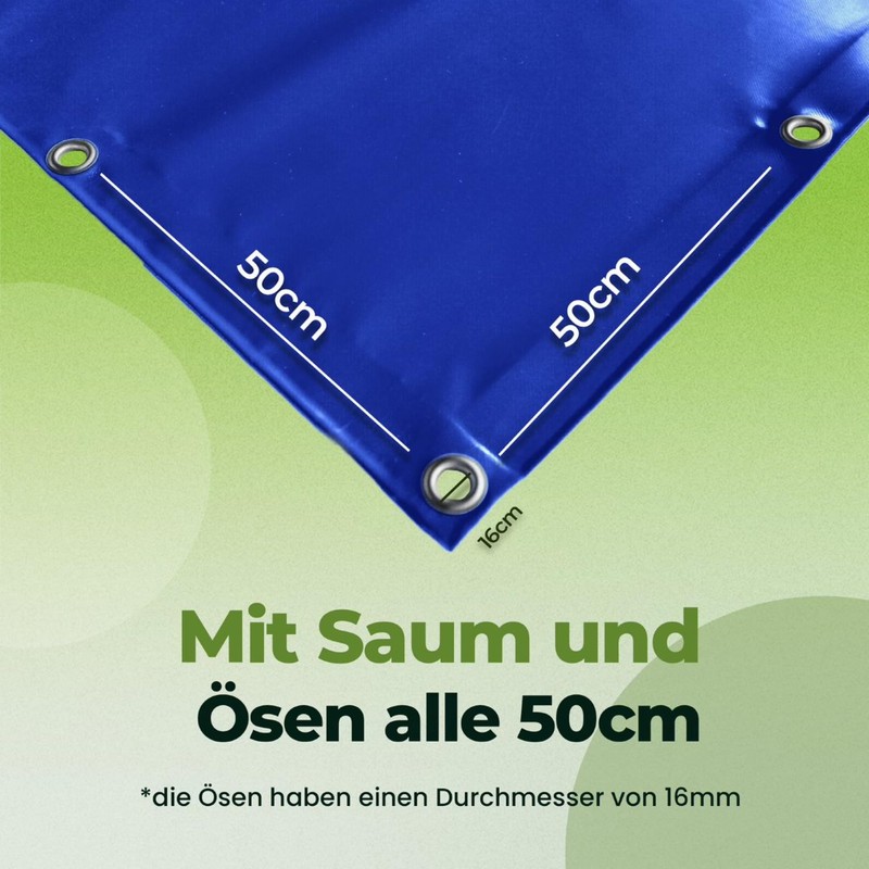 Lorry tarpaulin, 700 g, eyelets every 50 cm with hem