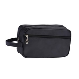 TOVINANNA Travel Makeup Organizer Double-Layer Toiletry Bag for Men Storage with Convenient Pocket for Travel Accessories and Shaving Kit