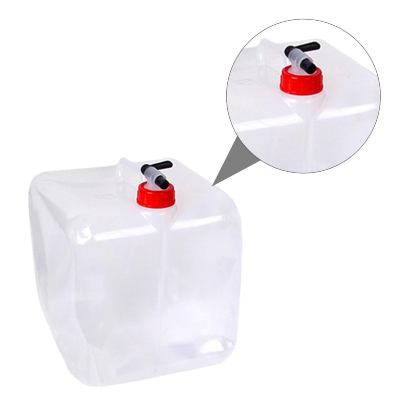 Sosoport 15l Camping Portable Water Bucket Collapsible and Lightweight Spigot