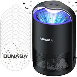 DUNAGA Fly Traps Indoor, Fruit Fly Traps, Gnat Traps, Bug Zapper Indoor, Insect Traps Indoor with 10 Sticky Glue Boards Household Items - Color: White
