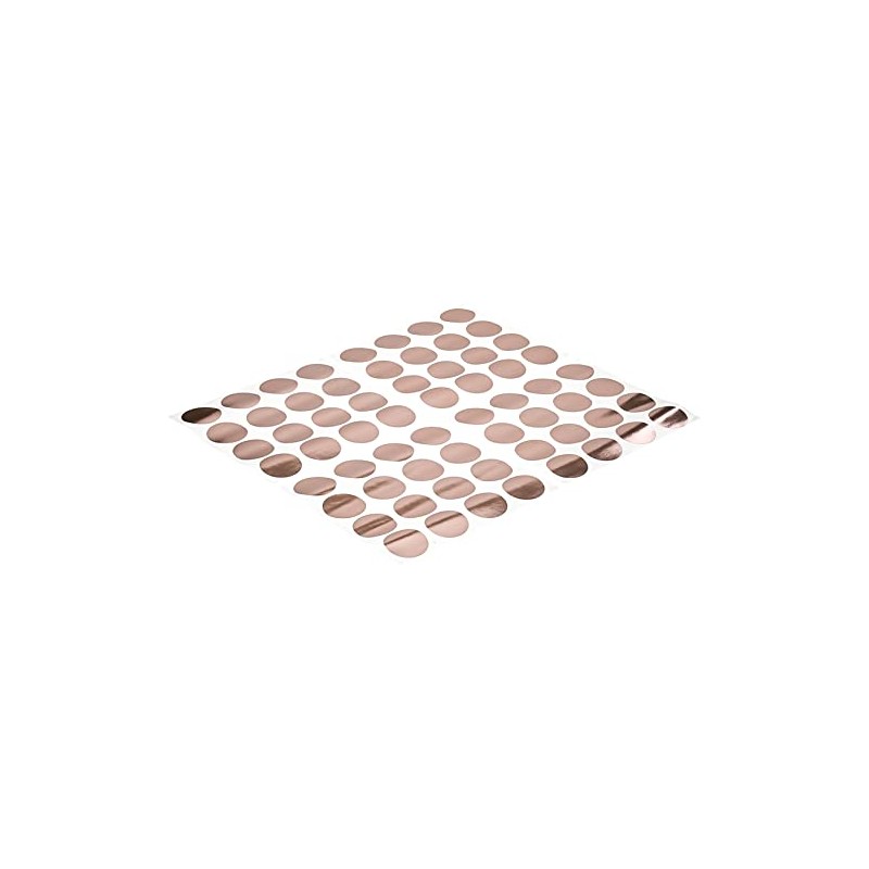 WallPops WPD2137 Metallic Effect Rose Gold Dots Decal - Metallic