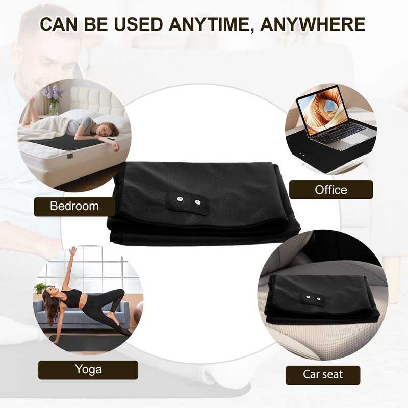 Erdungsmatte,Erdungsmatte für Bett,Universal Grounding Mat,Beathable Grounding Sheet,Verbessern Sie den Schlaf,Steigern