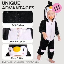 OLAOLA - Disfraz de animal para bebé, unisex, disfraz de pingüino para niños, disfraz de Halloween