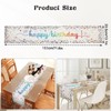 Hejo Happy Birthday Table Runner, Linen Birthday Party Table Decorations