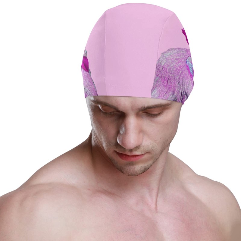 Dallonan Swimming Cap Unicorn Chicken Funny Animal Unisex Adult Swim