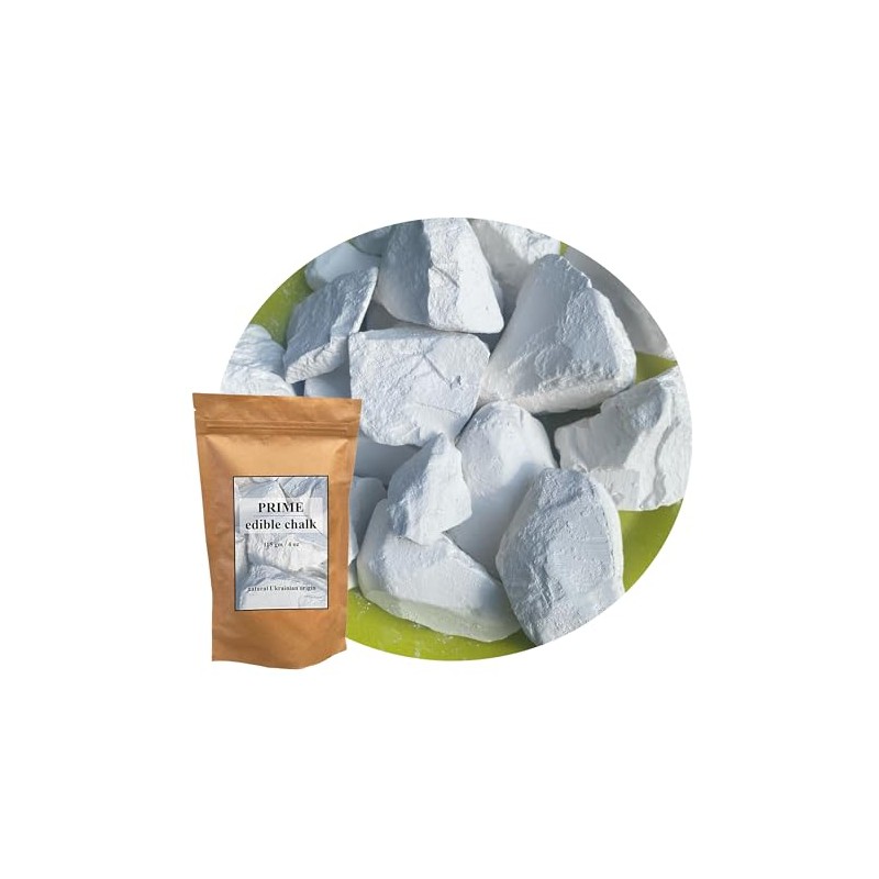Prime Edible Chalk – Natural Crunchy White Chalk Chunks for