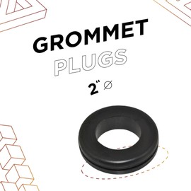 4 Pack 2" Rubber Grommet, Fits Drill Hole ID-Rubber Cable Hole Plug-Rubber Plugs for Holes- Grommets Rubber-Eyelet Ring-Firewall Wire Grommets Automotive
