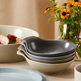 Lavene Duhen handle less plate 1+1 (total 2p), charcoal gray charcoal gray_charcoal gray charcoal gray / 라베느  듀헨 손잡이 덜음접시 1+1 (총2p), 차콜 그레이차콜 그레이_차콜 그레이차콜 그레이