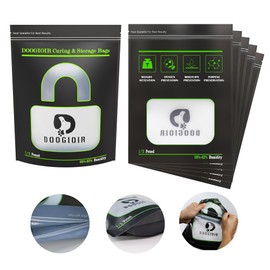 1/2 LB Curing & Storage Bags Double-Tracked Zip Closure Heat Sealable, Reusable Humidity Control Bags (13.8 x 10.4 in, 5 Pack)