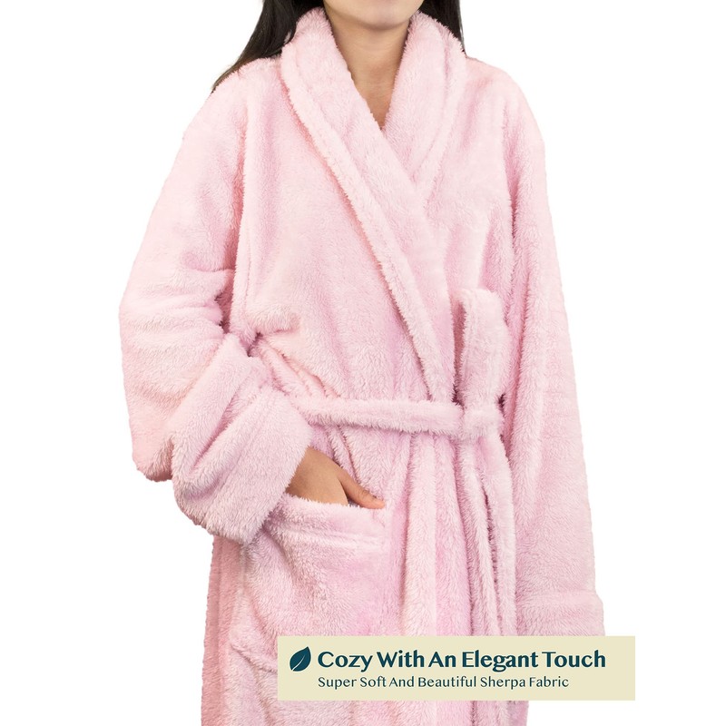 PAVILIA Premium Womens Plush Soft Robe Fluffy, Warm, Fleece Sherpa