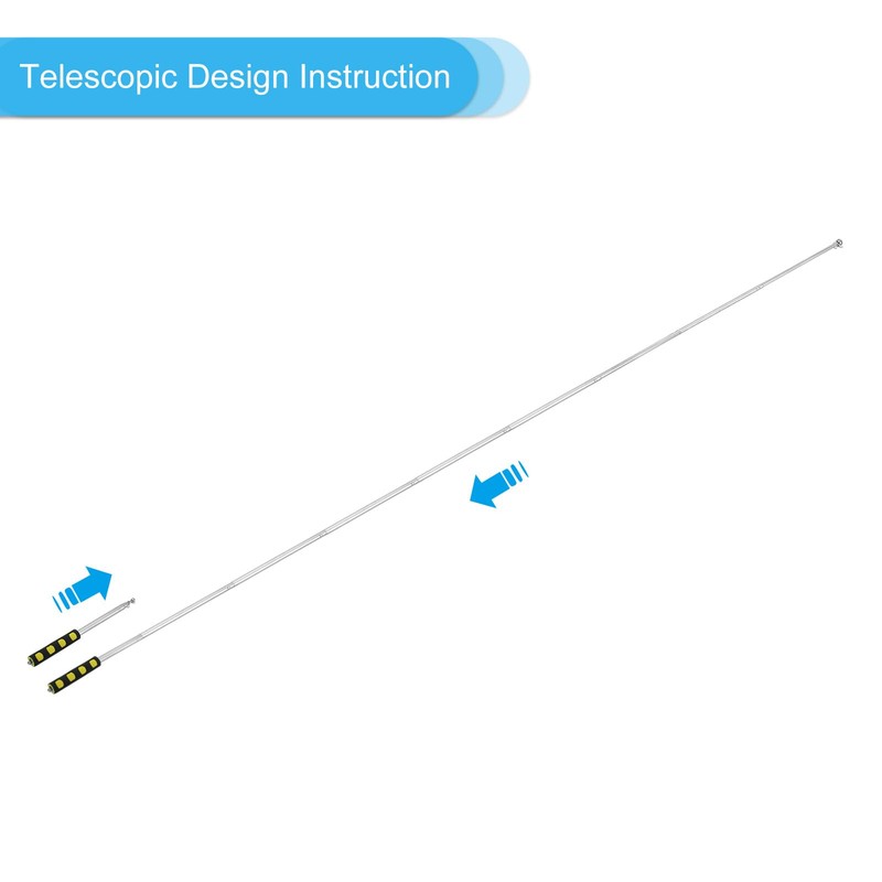 PATIKIL 2M/6.5Feet Telescopic Handheld Flagpoles, 1Set Retractable Teachers Pointer Stick