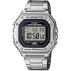 Casio W-218HD-1AV Standard Digital Watch, Men's Chippukashi, Metal Band, Silver,
