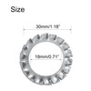 NACX M18 Stainless Steel External Tooth Star Lock Washers, External