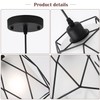 IMPIOIO Over Sink Pendant Light with Frosted Glass Black Cage