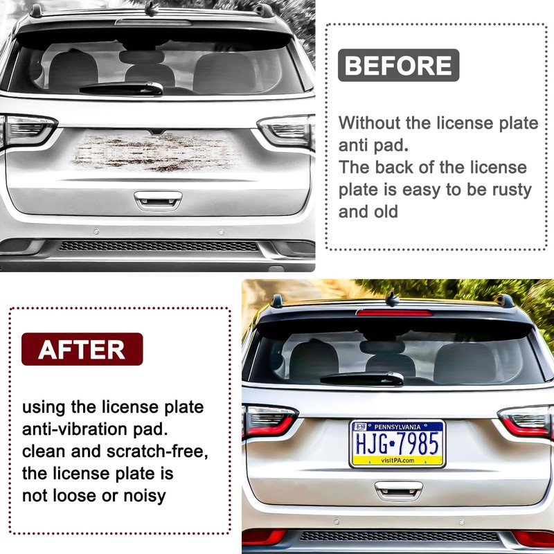 5 Pack License Plate Pad Anti Rattle, License Plate Shockproof