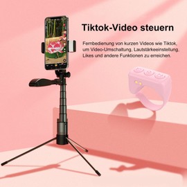 Scrolling Ring Tik Tok Remote Control Smart Ring Finger Bluetooth Compatible with Android iOS Tiktok Scroll Ring Remote Control Page Turner Smart Rings for Men Women