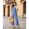 HISEA Denim Overalls Loose Fit for Women, Women's Jean Cotton