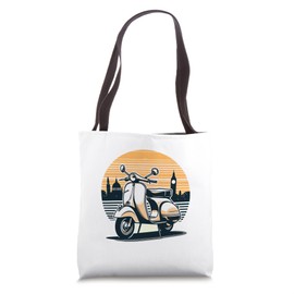 Italian Scooter Vespa Vintage Minimalist Retro Aesthetic Tote Bag