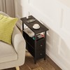 TRIFEBLE TRIFEBLE End Table with Charging Station, Narrow Side Table