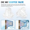Tobaiwind Boats Scupper Drain Self-Bailing Scupper Valve Fits 3/4 inch