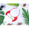 Dense Velvet Devil Horns Headband Red